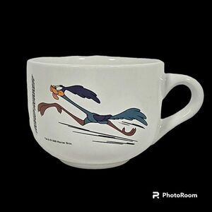1998 Vintage Looney Tunes Warner Bros Road Runner‎ Cartoon Mug 16 Oz